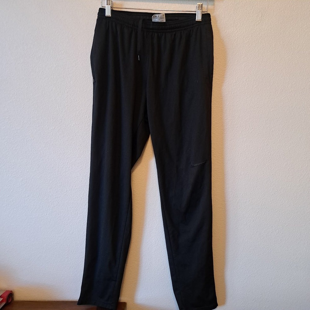 Nike Dri-FIT Black Athletic Sweatpants Womens Small Zipper Ankle Training Pants